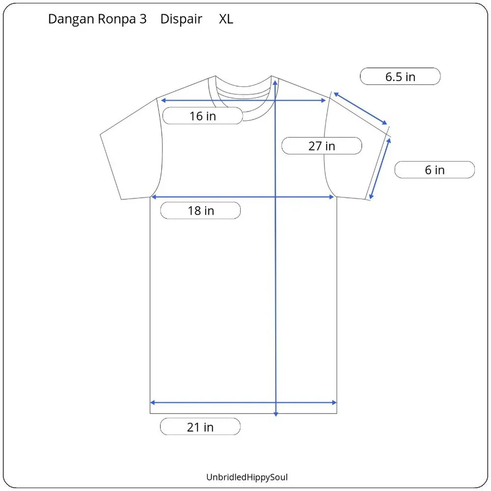 Dangan Ronpa 3 Anime Dispair Black T Shirt Size XL - Picture 11 of 11